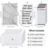 SKYDUE Budget Binder with Cash Envelopes and amp; Expense Budget Sheets – Mabble Grey